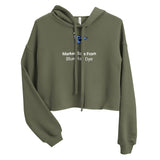 Marked Safe From Blue Hair Dye Crop Hoodie