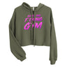 Go To The F*cking Gym Magenta Crop Hoodie