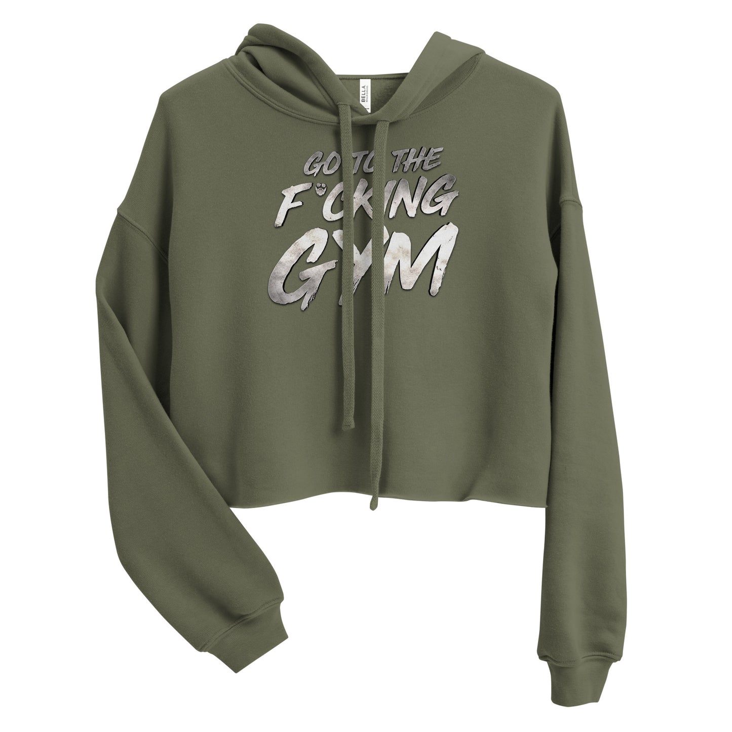 Go To The F*cking Gym Steel Crop Hoodie