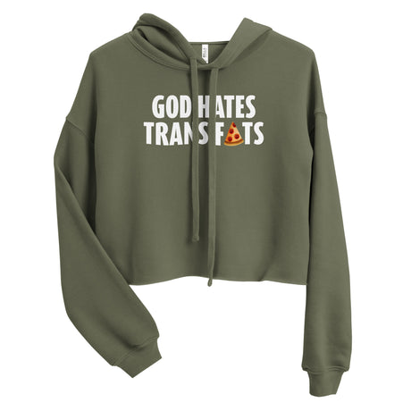 God Hates Trans Fats Crop Hoodie