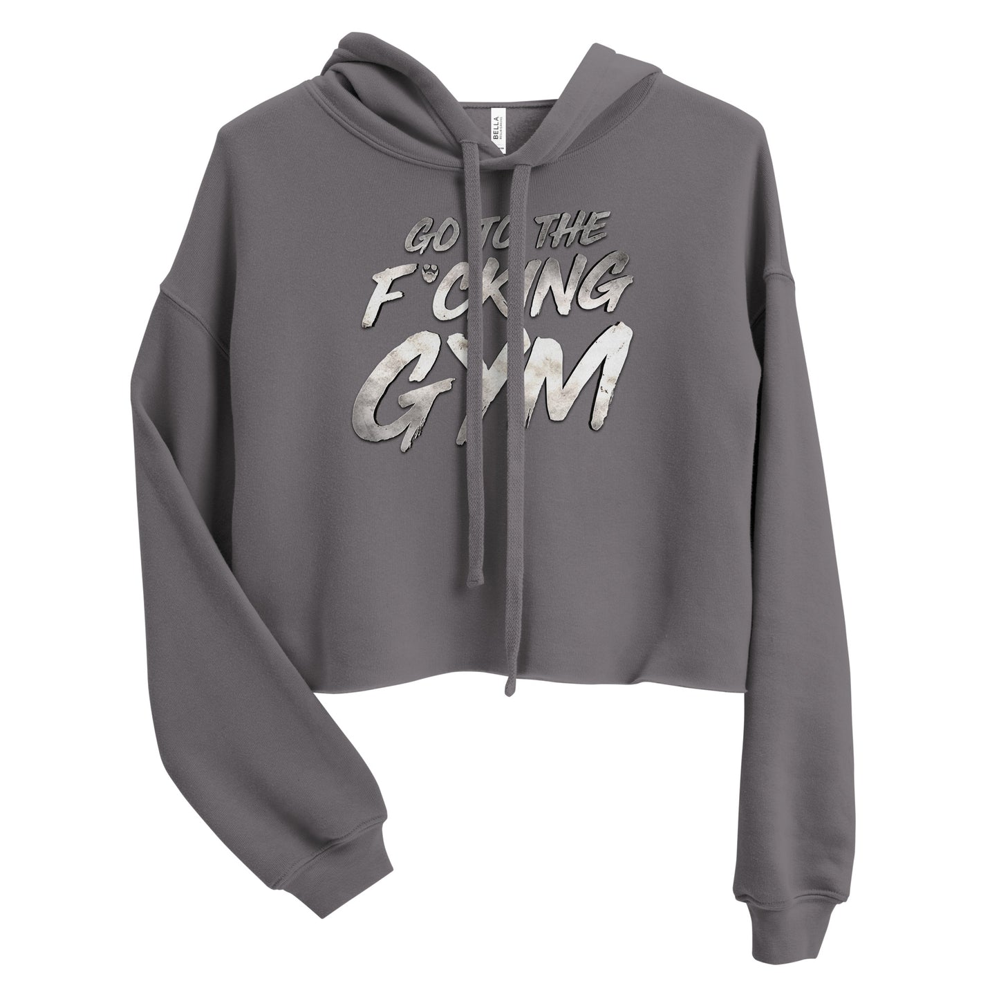 Go To The F*cking Gym Steel Crop Hoodie