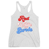 Red, White and Swole (Groovy) Women's Racerback Tank