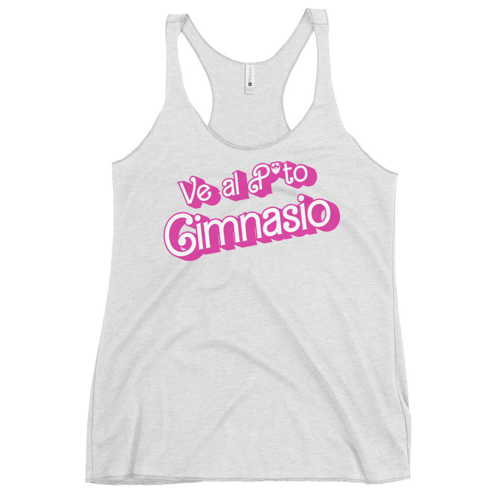 Ve Al Puto Gimnasio (Barbie) Women's Racerback Tank