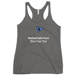 Marked Safe From Blue Hair Dye Women's Racerback Tank