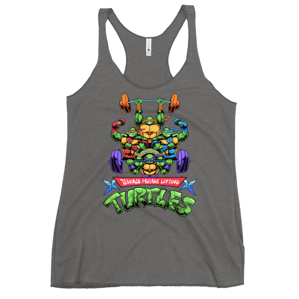 Teenage Mutant Lifting Turtles Women's Racerback Tank