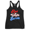 Red, White and Swole (Groovy) Women's Racerback Tank