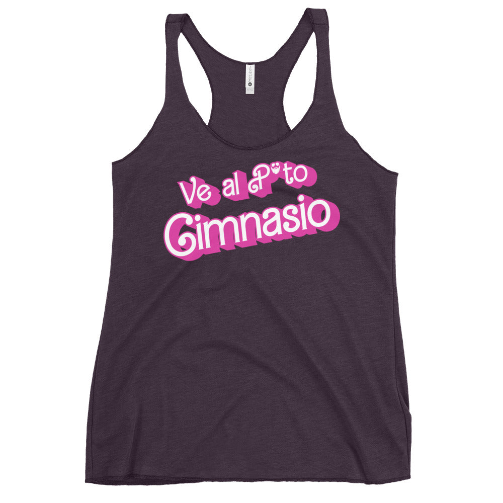 Ve Al Puto Gimnasio (Barbie) Women's Racerback Tank