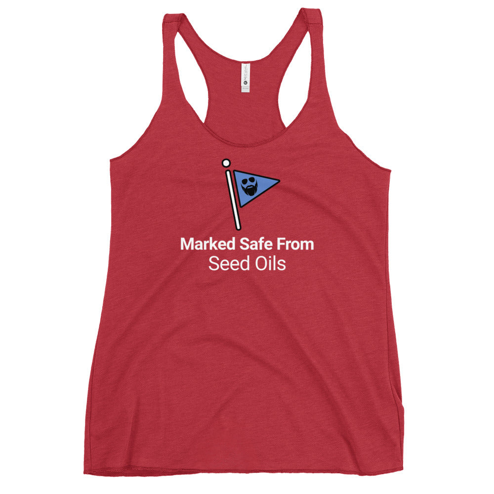 Marked Safe From Seed Oils Women's Racerback Tank