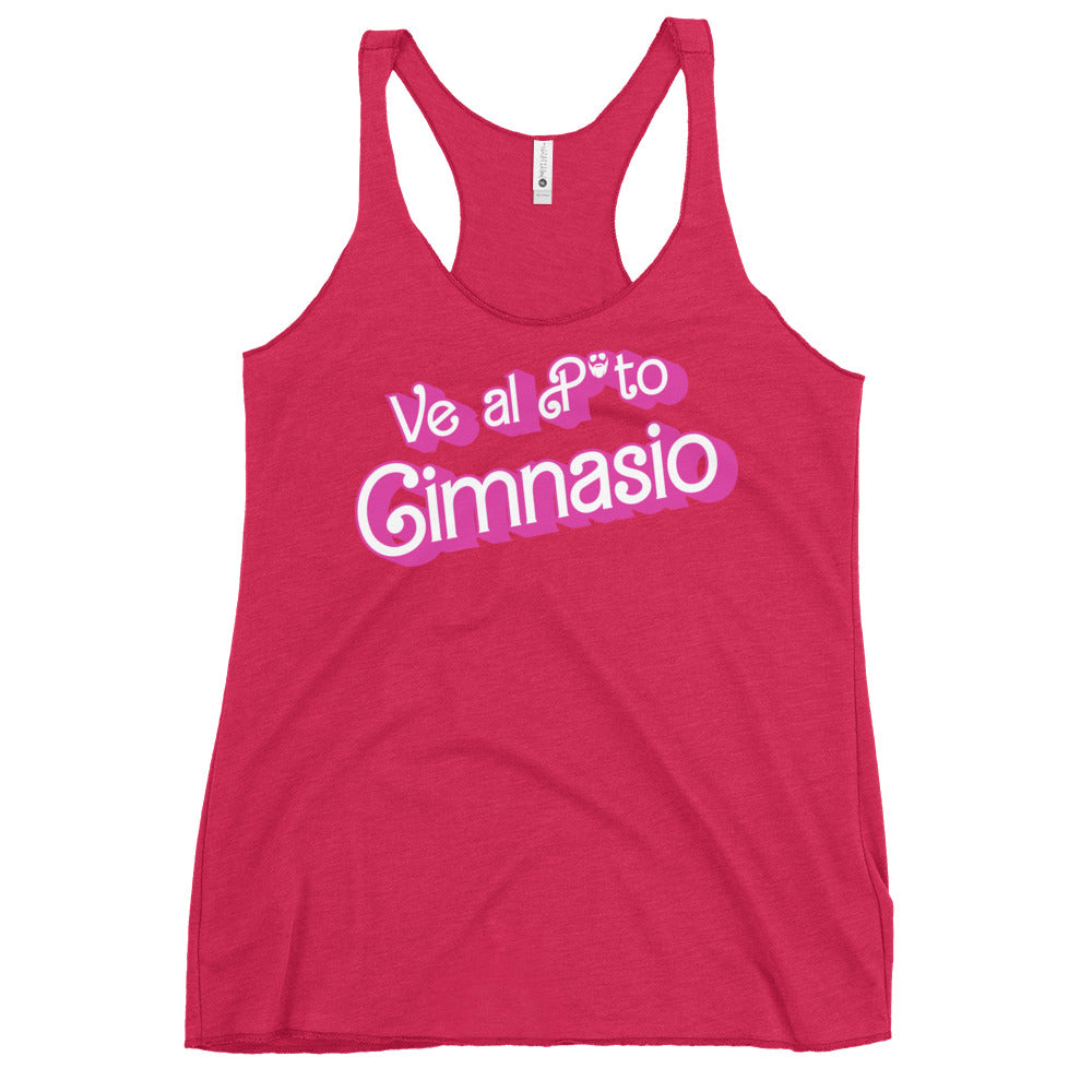 Ve Al Puto Gimnasio (Barbie) Women's Racerback Tank