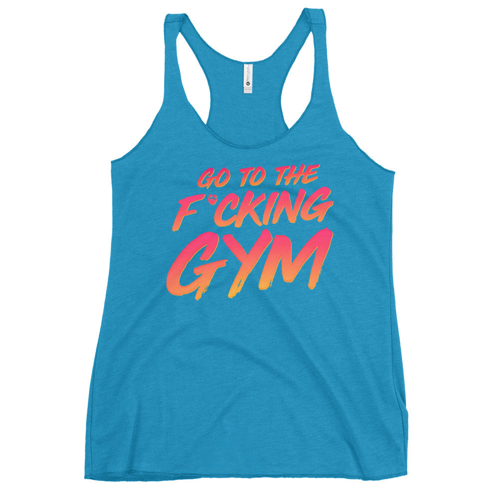 Go To The F*cking Gym Sunset Women's Racerback Tank
