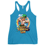 Leprechaun Go To The Fookin Gym Women's Racerback Tank