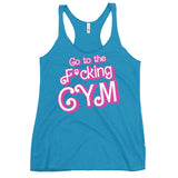 Go To The F*cking Gym (Barbie) Women's Racerback Tank