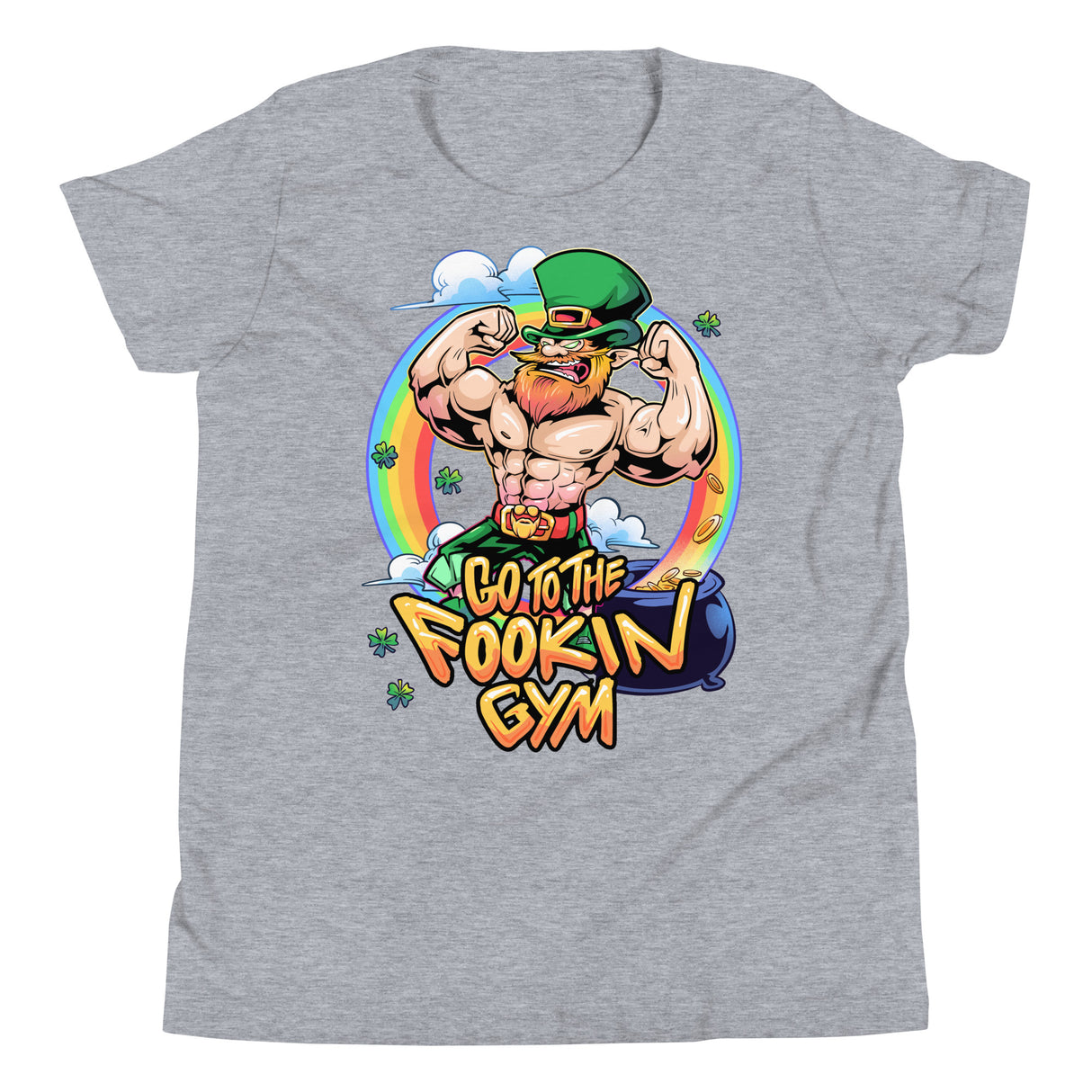 Leprechaun Go To The Fookin Gym Kids T-Shirt