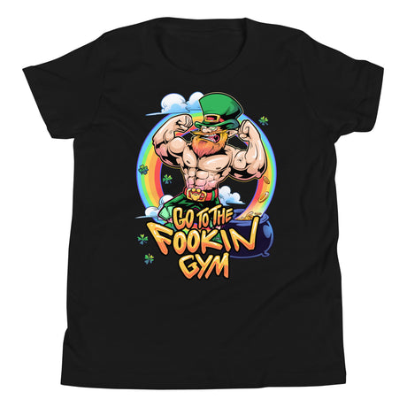 Leprechaun Go To The Fookin Gym Kids T-Shirt