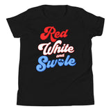 Red, White and Swole (Groovy) Kids T-Shirt