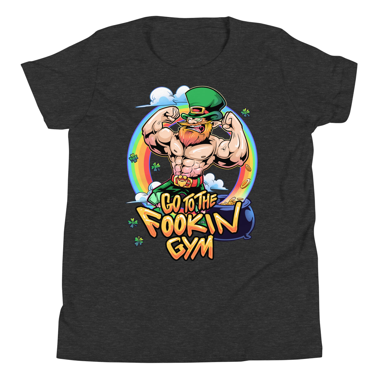 Leprechaun Go To The Fookin Gym Kids T-Shirt