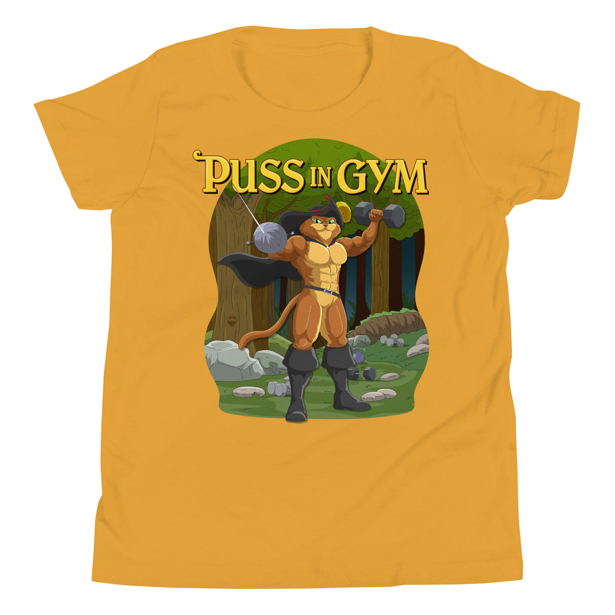 Puss In Gym Kids T-Shirt