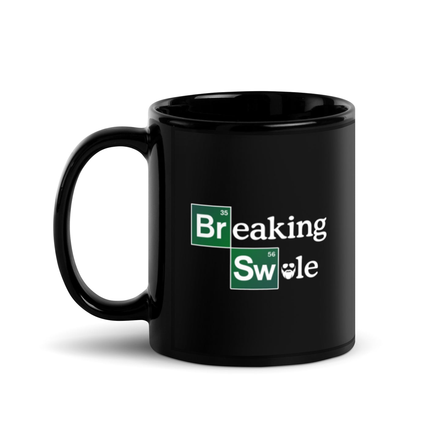 Breaking Swole Black Mug