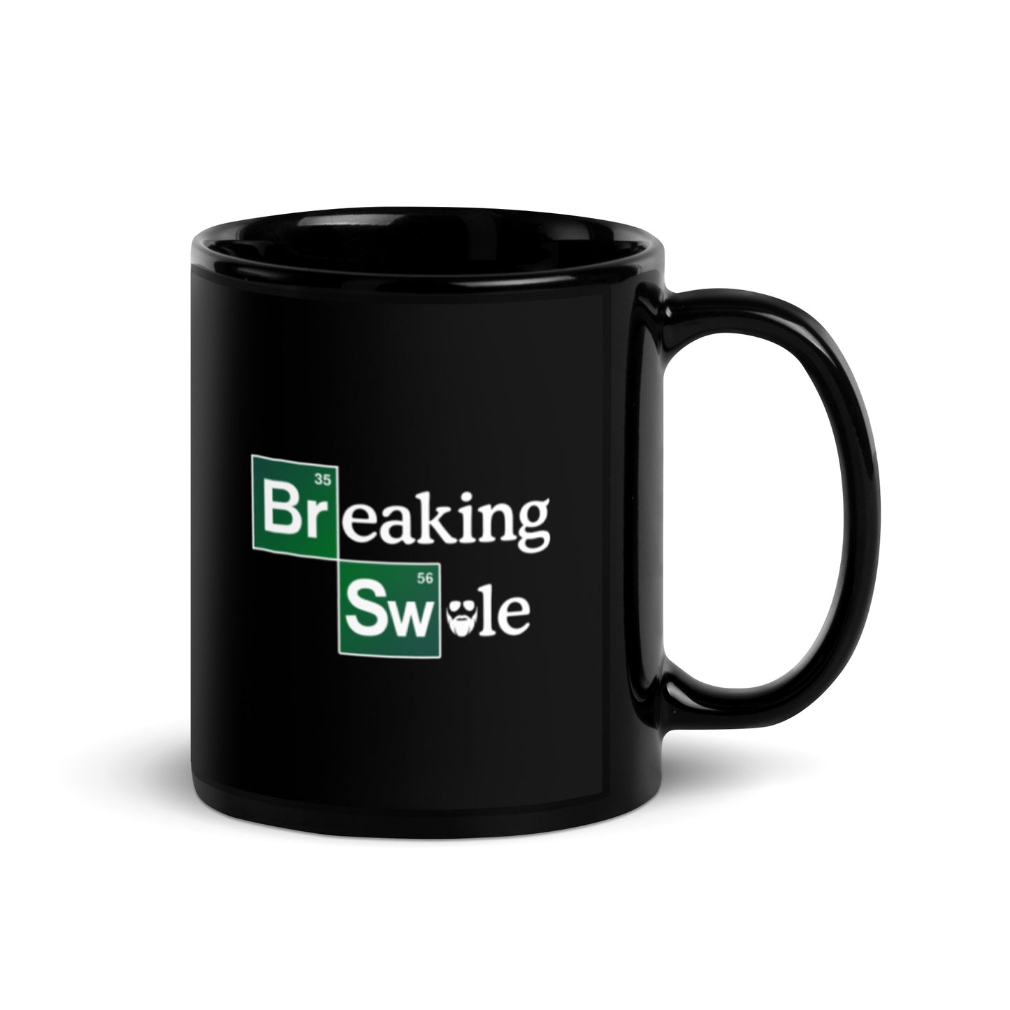 Breaking Swole Black Mug