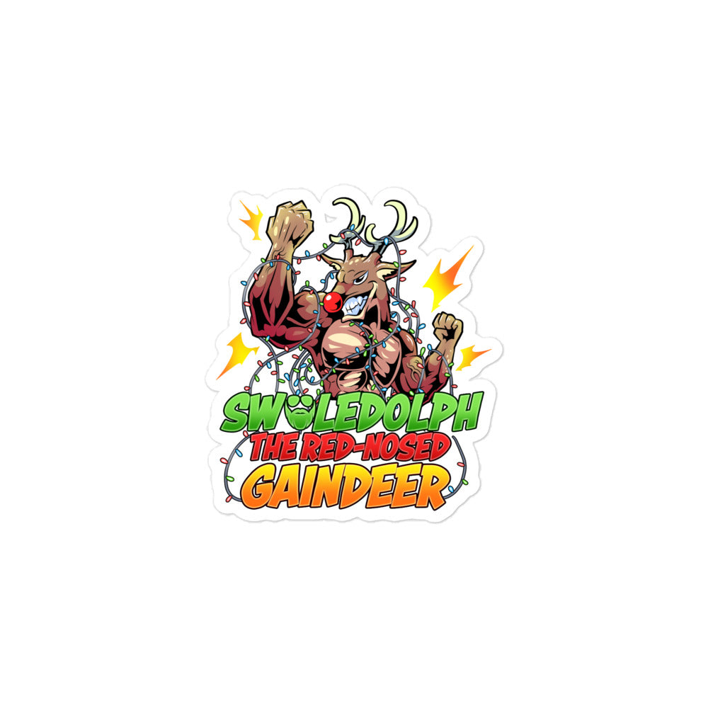 Swoledolph The Red-Nosed Gaindeer Sticker