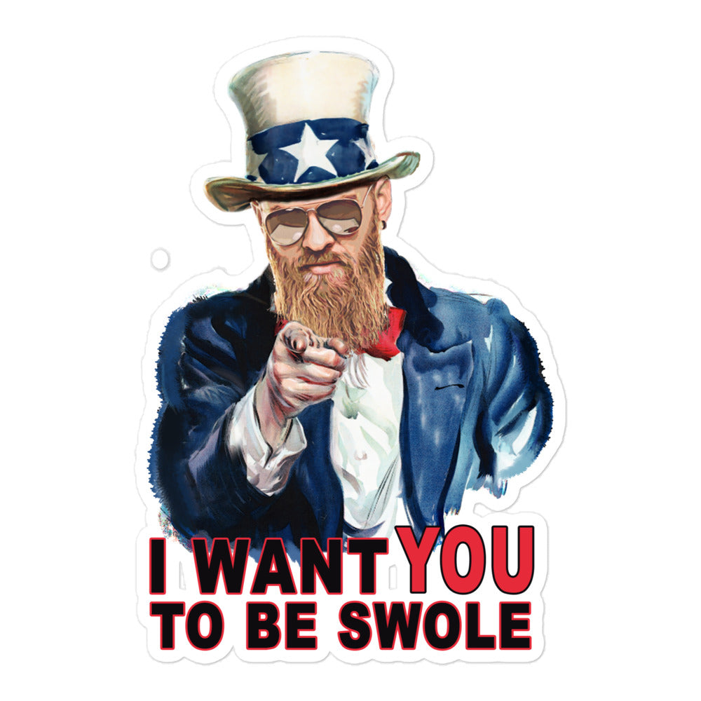 I Want You To Be Swole Sticker