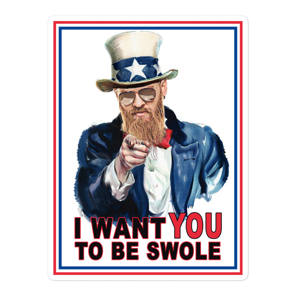 I Want You To Be Swole Sticker