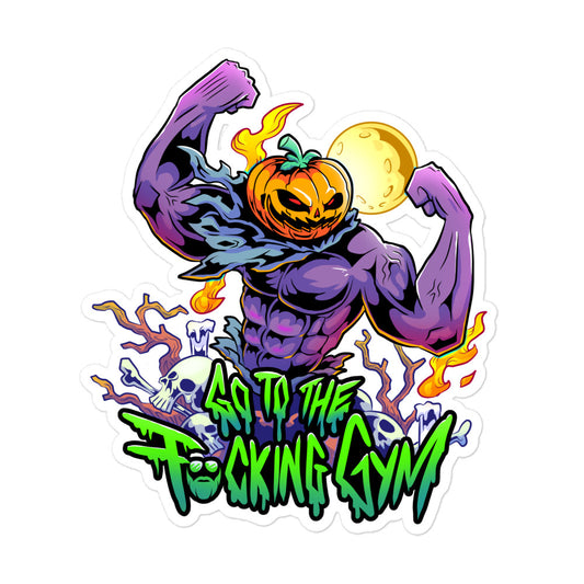 Pumpkin Head Go To The F*cking Gym Stickers