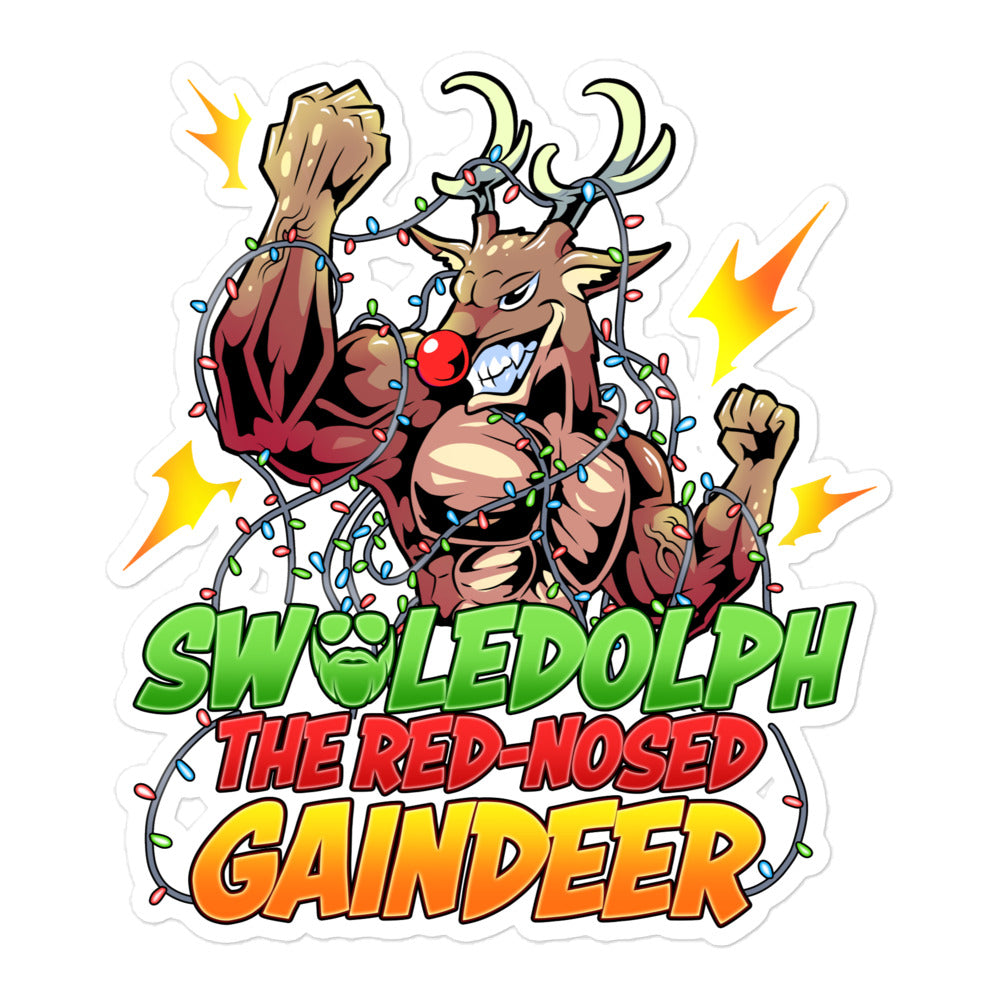 Swoledolph The Red-Nosed Gaindeer Sticker