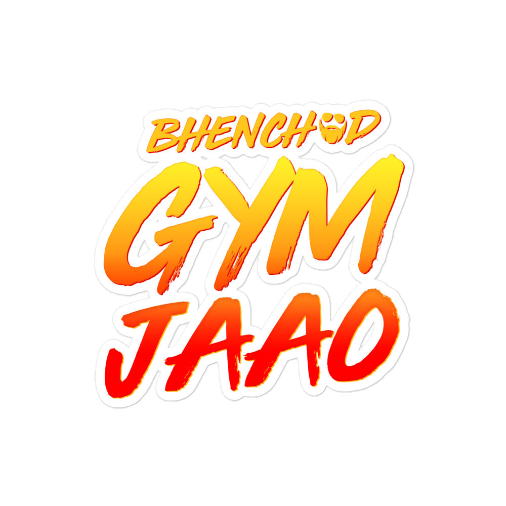 Bhenchod Gym Jaao Sticker – Papa Swolio