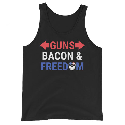 Guns, Bacon & Freedom (Text) Tank