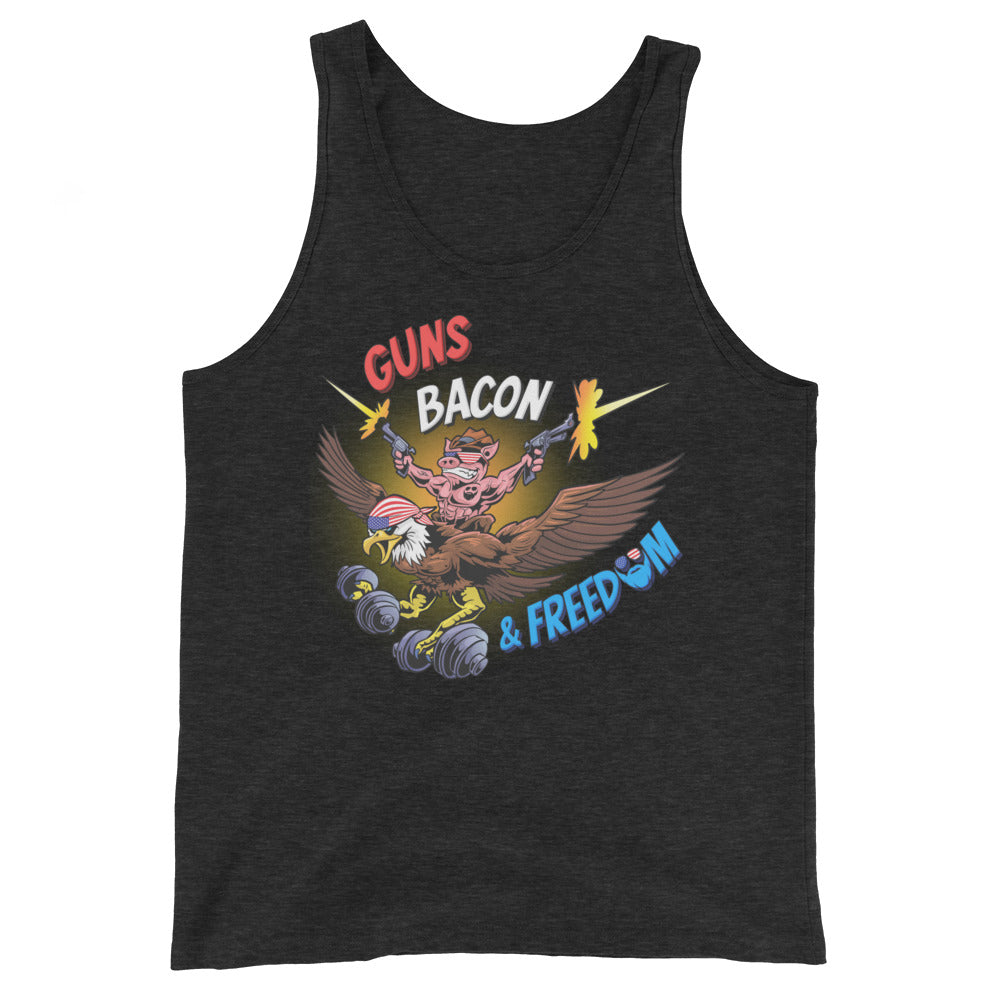 Guns, Bacon & Freedom (Image) Tank Top