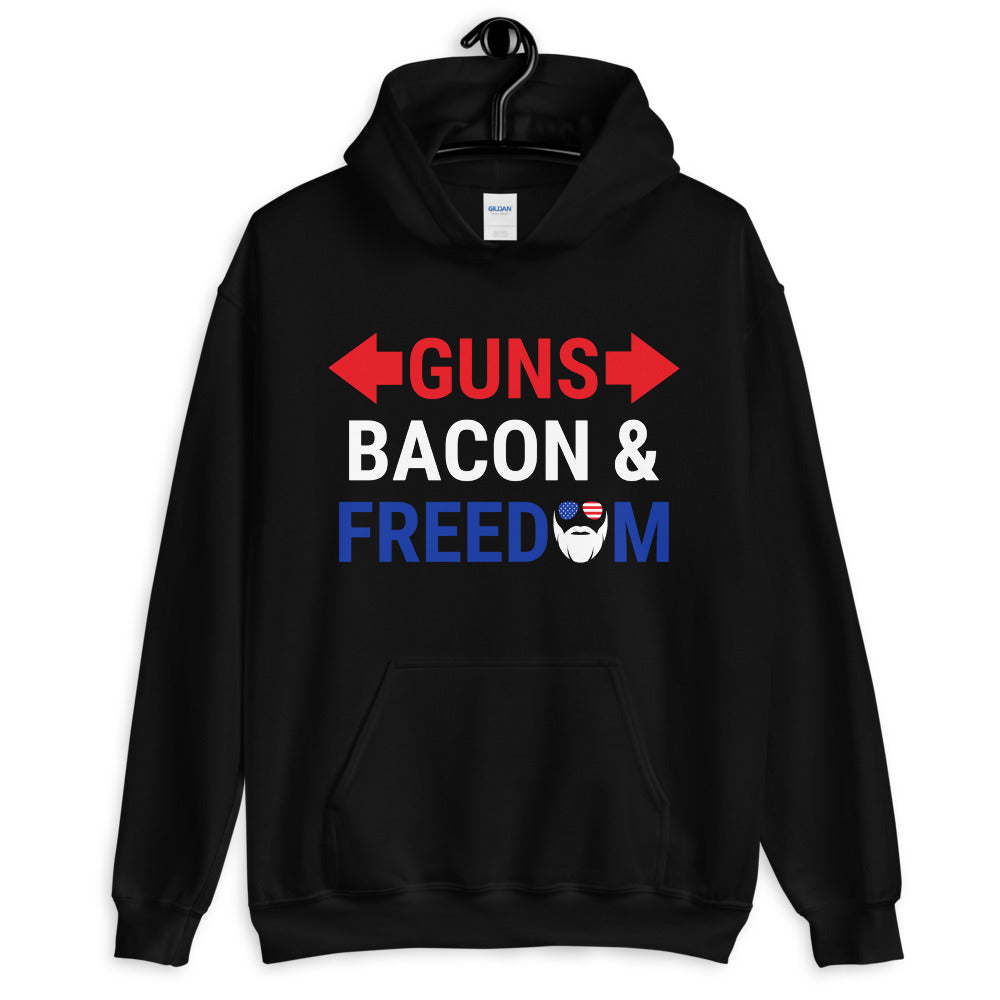 Guns, Bacon & Freedom (Text) Hoodie