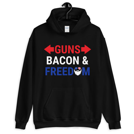 Guns, Bacon & Freedom (Text) Hoodie