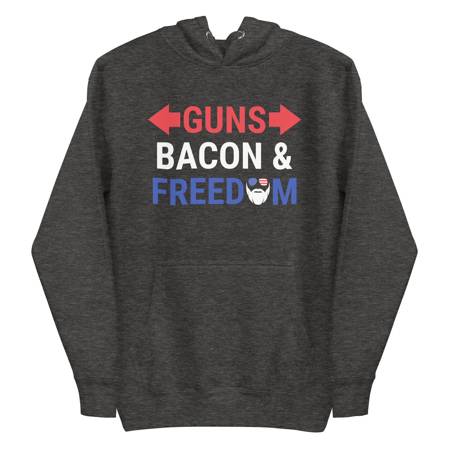Guns, Bacon & Freedom (Text) Premium Hoodie