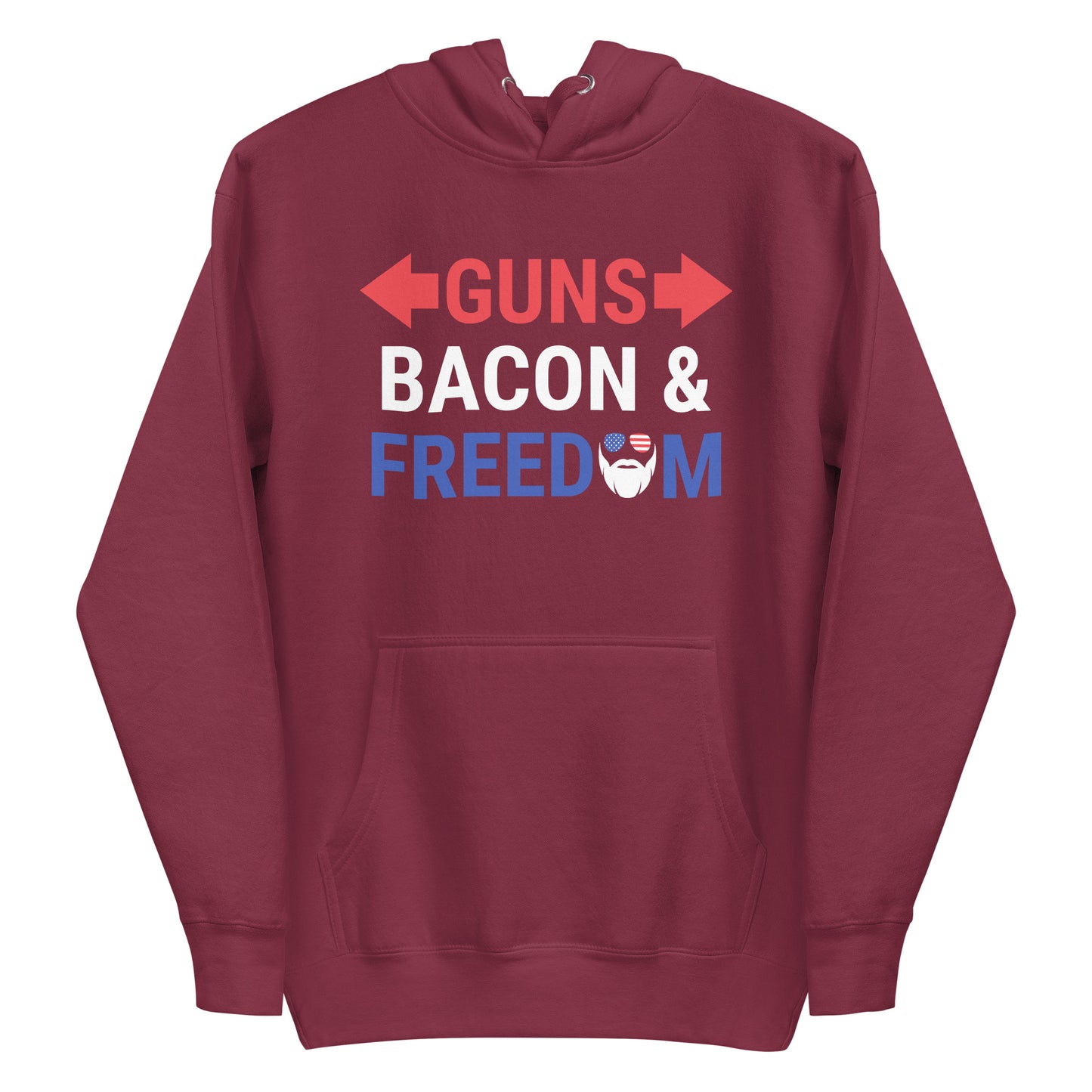 Guns, Bacon & Freedom (Text) Premium Hoodie