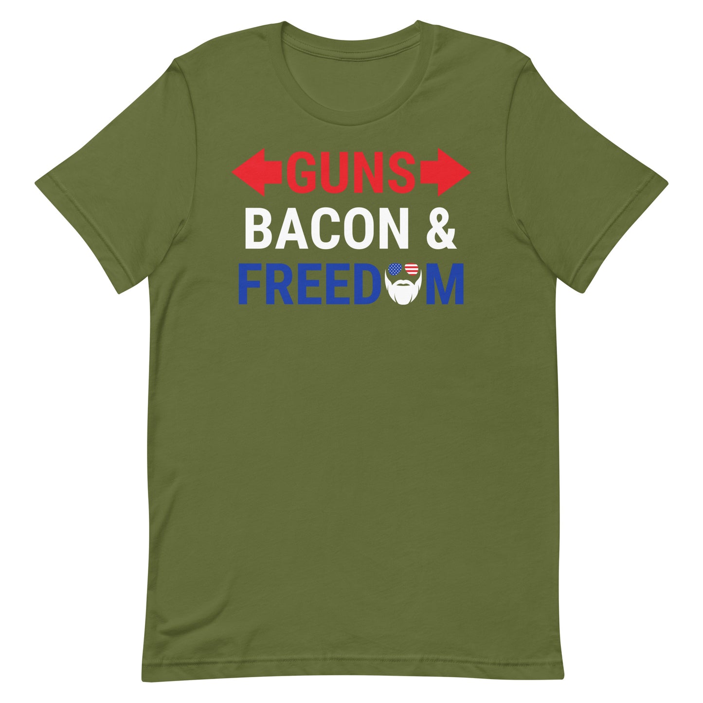 Guns, Bacon & Freedom (Text) T-Shirt