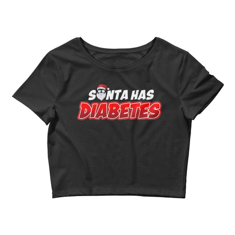 Santa Has Diabetes Women’s Crop Tee