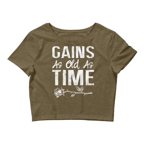 Gains As Old As Time Women’s Crop Tee