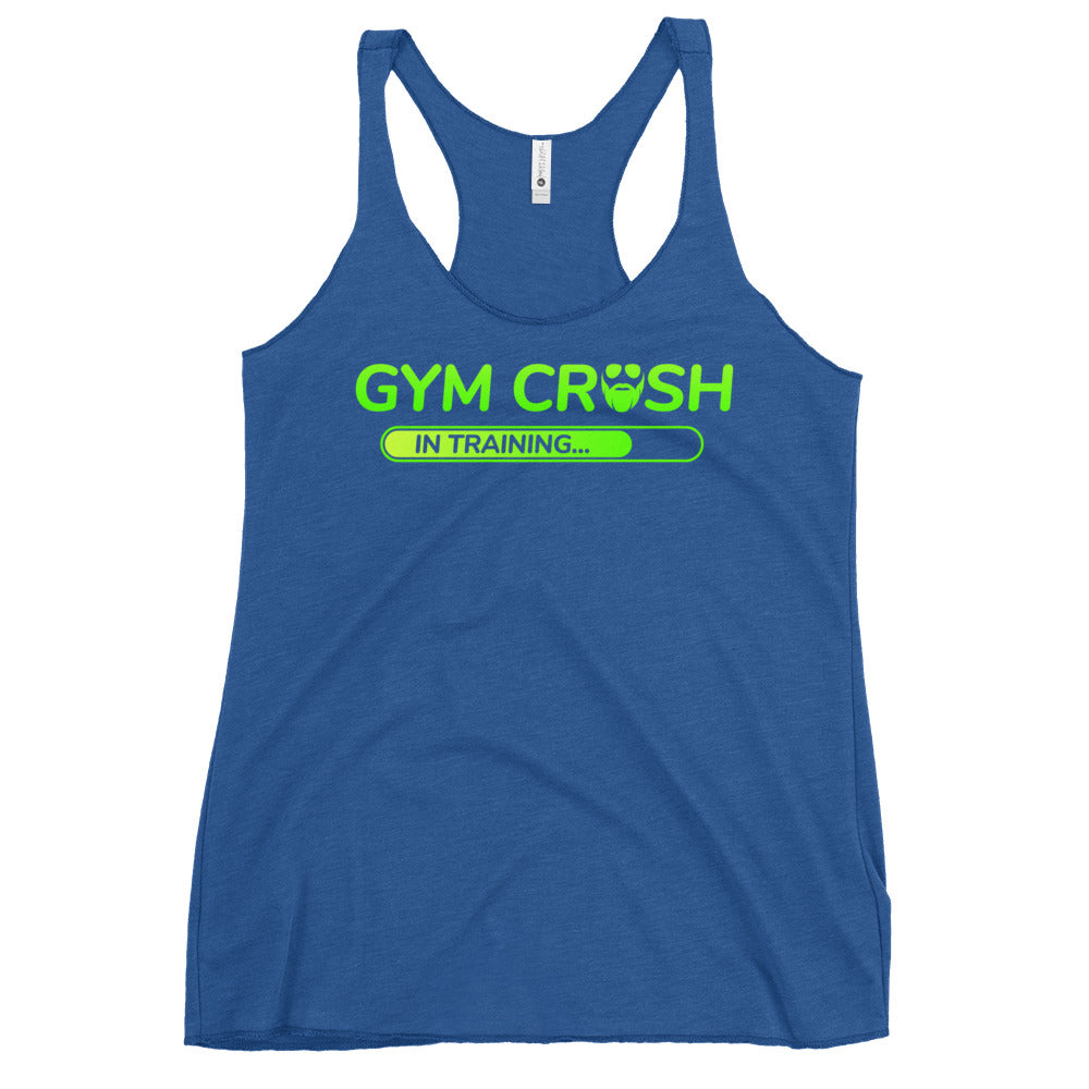 Gym Crush In Training (Green) Women's Racerback Tank