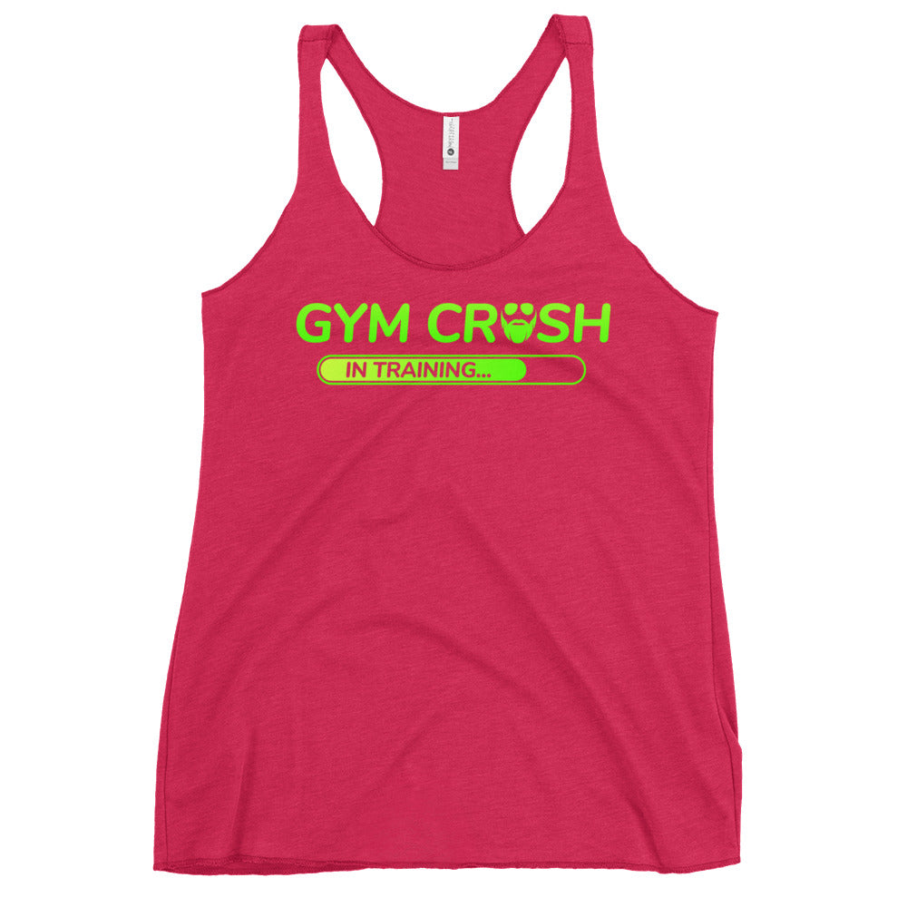 Gym Crush In Training (Green) Women's Racerback Tank
