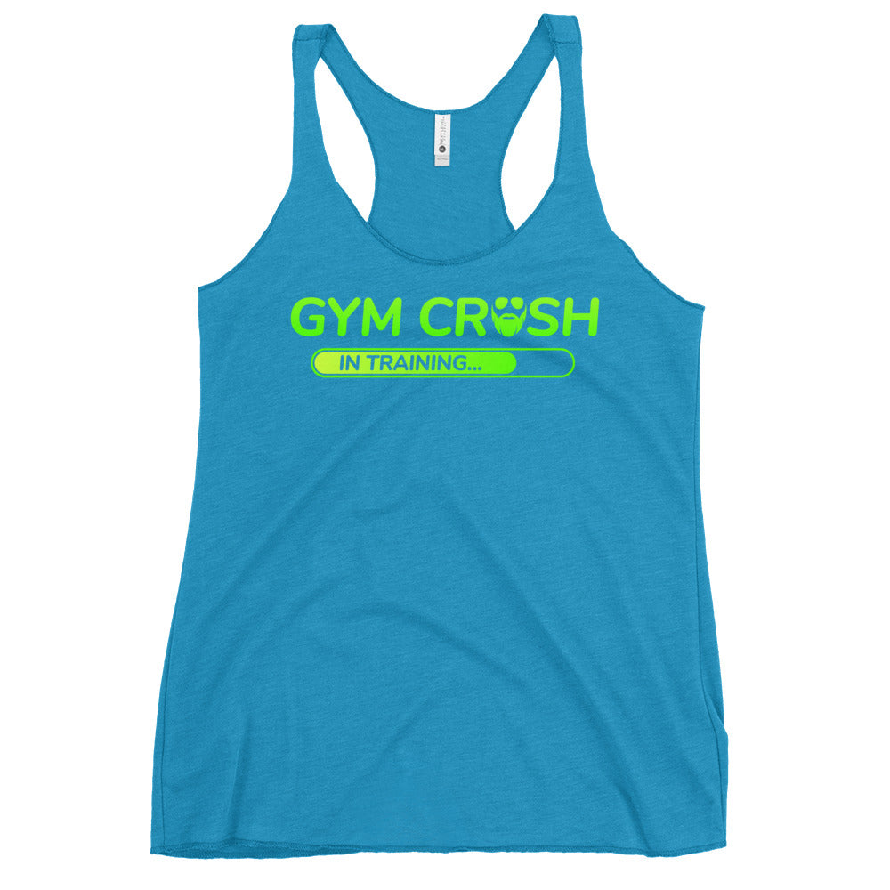 Gym Crush In Training (Green) Women's Racerback Tank